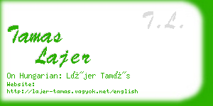 tamas lajer business card